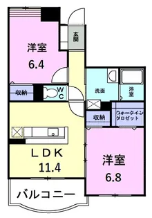 グラン・ポワール【1階】の間取り