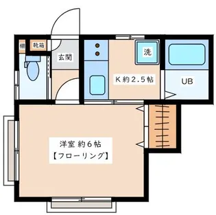 コーポ山嵜【1階】の間取り
