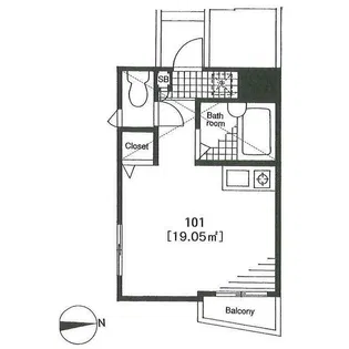 リバティ鷺沼【2階】の間取り