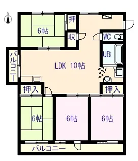 マンション福田【1階】の間取り