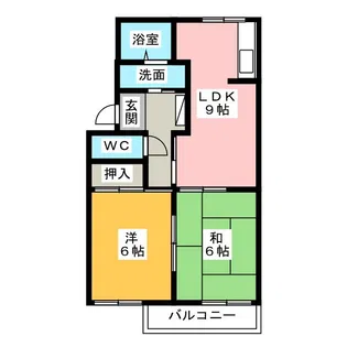 コーポ鶴里【2階】の間取り