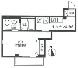 ロクテイル秋葉原【2階】の間取り