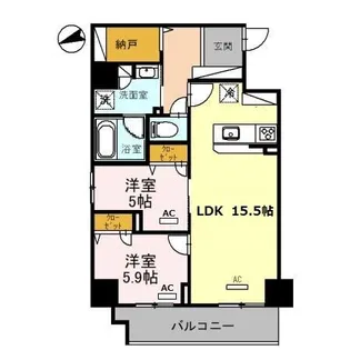 PADMA烏丸御池【6階】の間取り