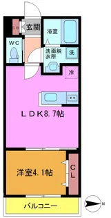 フロイデ津田沼【3階】の間取り