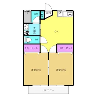栃木県宇都宮市兵庫塚3【アパート】の間取り