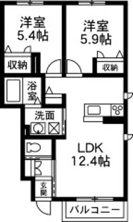 パラスト【1階】の間取り