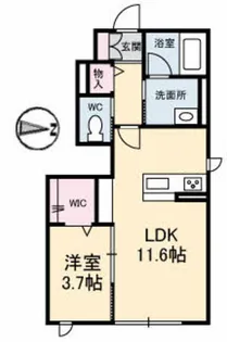ヴィータ・エレガント【1階】の間取り