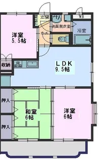 ロータスポンド B棟【3階】の間取り