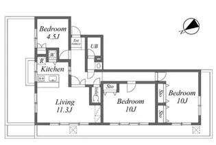 ユーコート東長崎【3階】の間取り