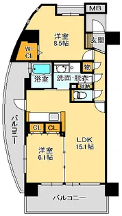 ナザレ・モリヤ【6階】の間取り