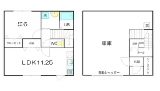 ガレージアパートK.A.zaifu【2階】の間取り