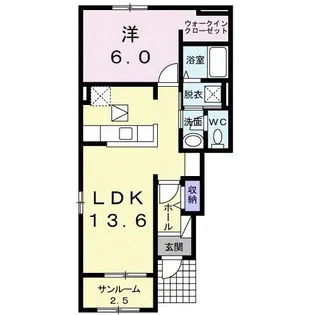 エレガンシア【1階】の間取り