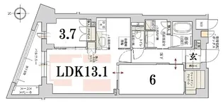 京都府京都市上京区弁財天町【マンション】の間取り