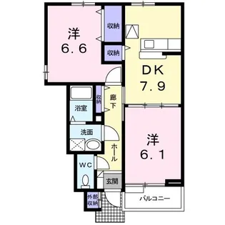 セイバリ-ハウス【1階】の間取り