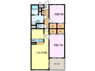 カモミーユ【2階】の間取り