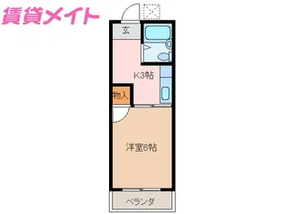 コーポ中川【2階】の間取り