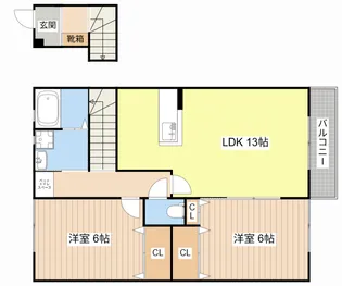 滋賀県彦根市宇尾町【アパート】の間取り