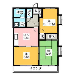 サンハイツ泉【2階】の間取り