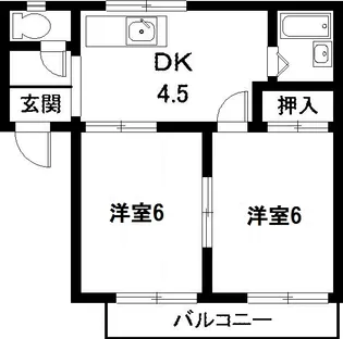 愛知県西尾市室町四ツ田【アパート】の間取り