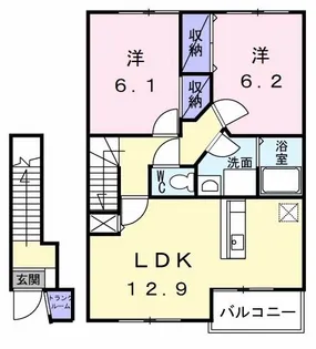 グレイス スクエア A棟【2階】の間取り