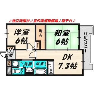 アルテハイム城北1号棟【7階】の間取り