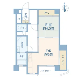 上板橋ハウス【6階】の間取り