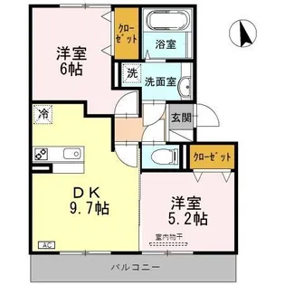 アムール【1階】の間取り