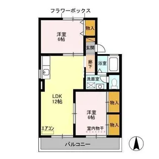 クレールメゾン B【1階】の間取り