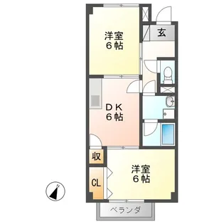 Surplus Two NIMURA(サープラストゥーニムラ)【2階】の間取り