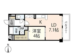 AMBITIOUS高志【2階】の間取り