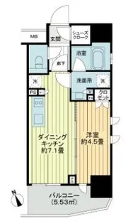 ライオンズ早稲田ミレス【9階】の間取り