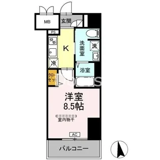 岡山県岡山市北区大学町【マンション】の間取り