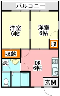 サンシャインハイツB【1階】の間取り