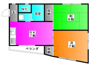 長島ハイツ【3階】の間取り