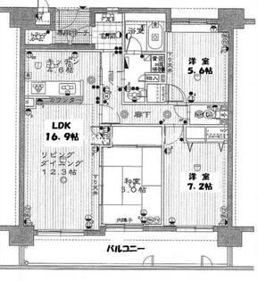 ネオステージ八幡ロイヤルタワー【7階】の間取り