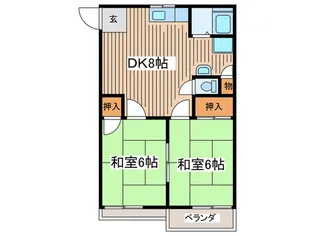 いずみハイツ【2階】の間取り