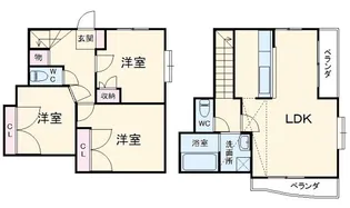 千葉県千葉市稲毛区小仲台7【一戸建】の間取り