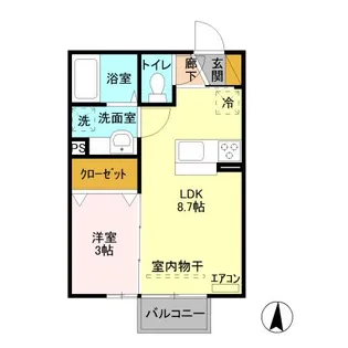 サンボナール【3階】の間取り