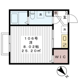 CAREL新鎌ヶ谷【1階】の間取り