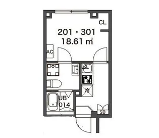 リバース笹塚【3階】の間取り