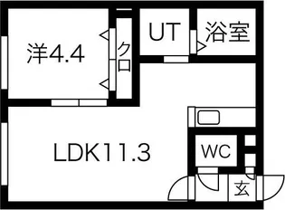 北海道札幌市白石区南郷通16丁目南【マンション】の間取り