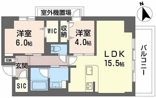 大阪府大阪市西区南堀江4【マンション】の間取り