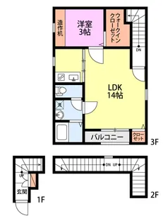 1LDKの間取り画像