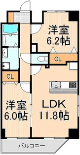 クリスタルコート【4階】の間取り