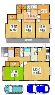 埼玉県新座市新堀2【一戸建】の間取り