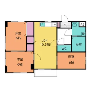永井マンションA【4階】の間取り
