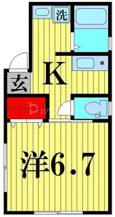アリーフラット【1階】の間取り