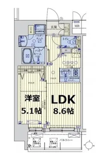 スワンズシティ大阪城ノース【2階】の間取り