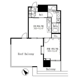 東京都荒川区荒川1【マンション】の間取り