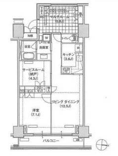 東京都江東区東雲1【マンション】の間取り